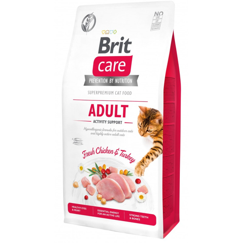 Сухой корм 7 кг для Уличных Кошек с Курицей и Индейкой Brit Care