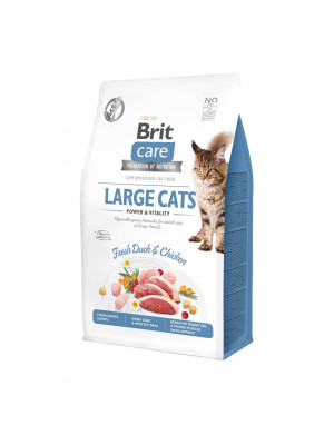 Сухий корм 400 г для Кішок Великих порід з Качкою і Куркою Brit Care