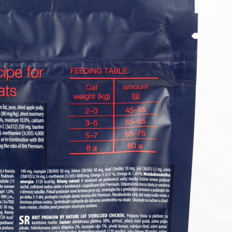 Сухий корм 1,5 кг для Стерилізованих Котів з Куркою Sterilised Brit Premium by Nature 6