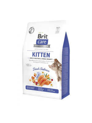 Сухий корм 400 г для Кошенят для Міцного Імунітету з Лососем Brit Care