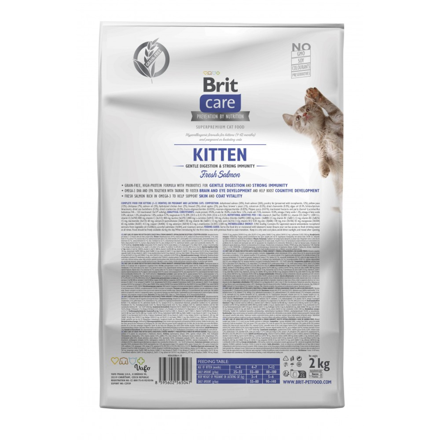 Сухий корм 2 кг для Кошенят для Міцного Імунітету з Лососем Brit Care 3