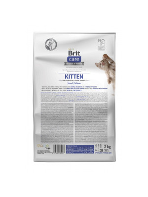 Сухой Корм 2 кг для Котят для Крепкого Иммунитета с Лососем Brit Care - 3