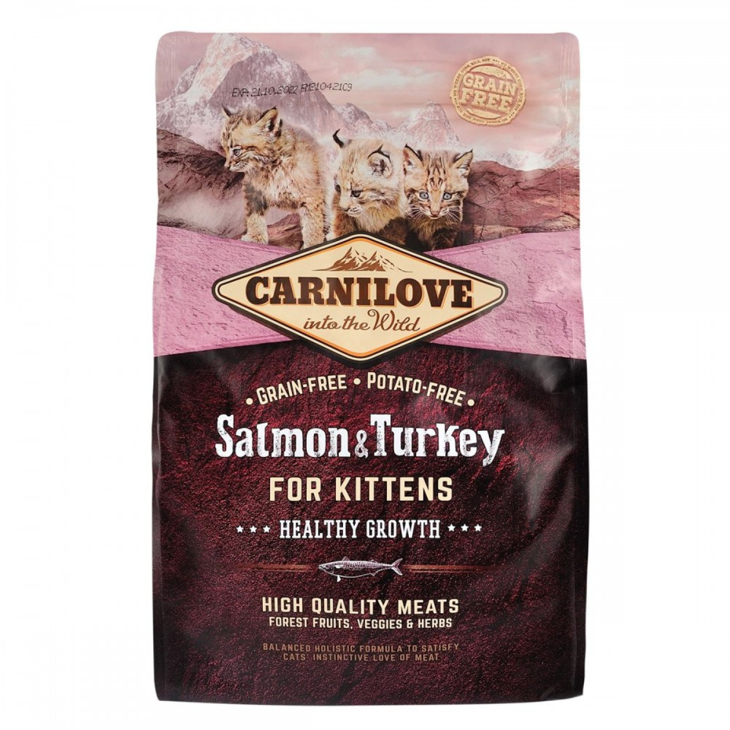 Сухий корм 2 кг для Кошенят з Лососем та Індичкою Kitten Carnilove 6