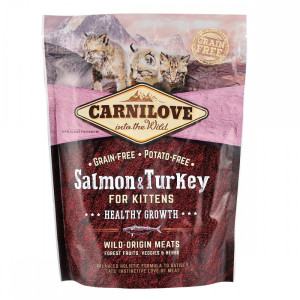 Сухой корм 400 г для Котят с Лососем и Индейкой Kitten Carnilove