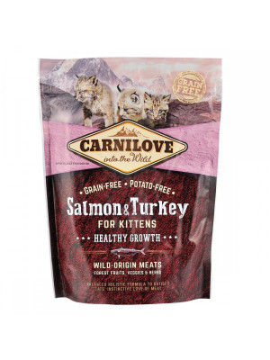 Сухий корм 400 г для Кошенят з Лососем та Індичкою Kitten Carnilove