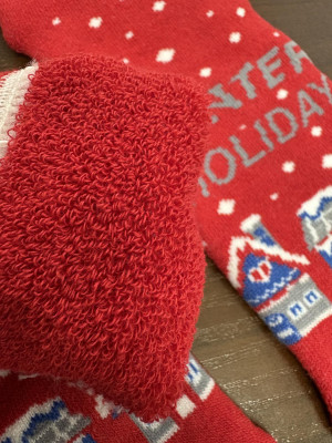 Шкарпетки 36-38 Унісекс Теплі Махрові Червоні Winter Holiday COSY - 3