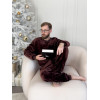 Піжама чоловіча 3XL тепла Велсофт Коричнева (кофта + штани) Шоколад COSY 2
