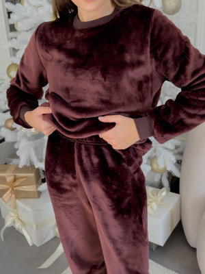 Піжама жіноча L тепла Коричнева COSY - 3