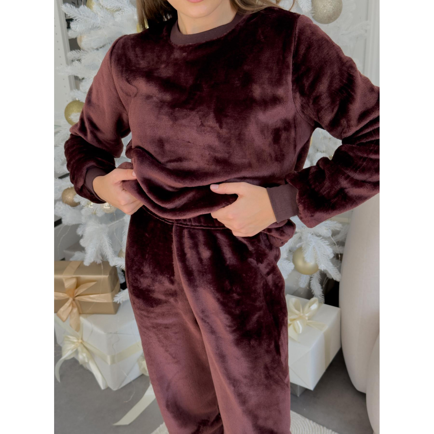 Піжама жіноча XL тепла Коричнева COSY 3