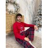Піжама чоловіча M Новорічна тепла Бавовняна з Начосом Winter Holiday COSY 1