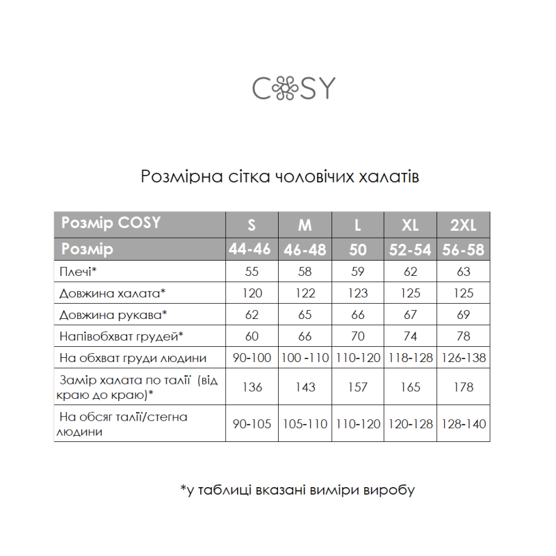 Халат чоловічий M махровий Сірий Fortune COSY 7