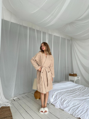 Халат женский XL махровый Бежевый Шарм COSY - 2