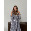 Халат жіночий 2XL-3XL велсофт з Капюшоном теплий Сірий Котики COSY 7