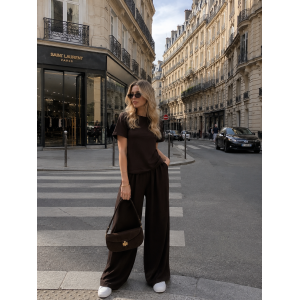 Костюм женский L-XL(H) из Вискозы Футболка и Штаны палаццо Шоколад Dolce Vita COSY