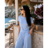 Женский Костюм L-XL(H) из Вискозы Футболка и Штаны палаццо Голубой Dolce Vita COSY 3