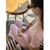 Женский Костюм S-M из Вискозы Футболка и Штаны палаццо Розовый Dolce Vita COSY 5
