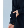 Рубашка Женская L из Муслина Черная Pearl COSY 6