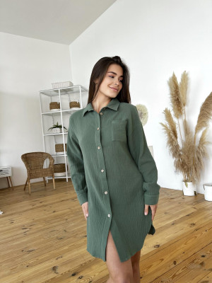 Сорочка Жіноча S з Мусліну Зелена Pearl COSY - 3