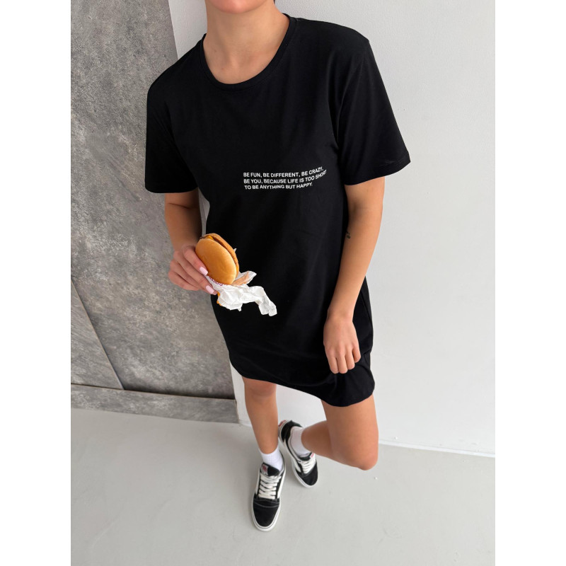 Туника-Футболка 2XL Черная Трикотаж Be Happy COSY 5