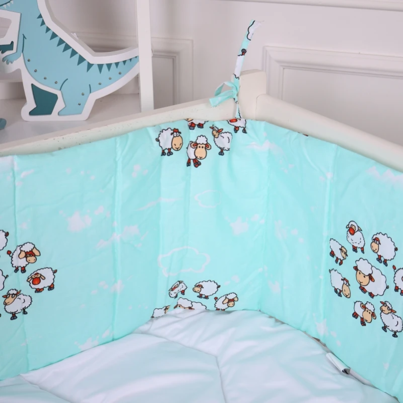 Борт 30х180 см Суцільний в кроватку Lambs Kids Time 20-0030 MirSon 4