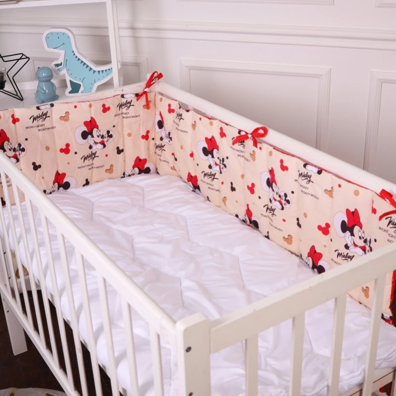 Борт 30х180 см Суцільний в кроватку Mine mouse Kids Time 20-0027 MirSon
