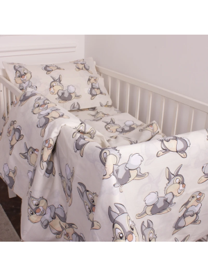 Комплект 110x140 см постільної білизни Бязь Rabbit Gray Kids Time 20-0022 MirSon - 3