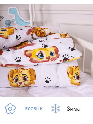 Ковдра 110х140 см антиалергенна зима EcoSilk King Tiger Kids Time 20-0034 MirSon - 2