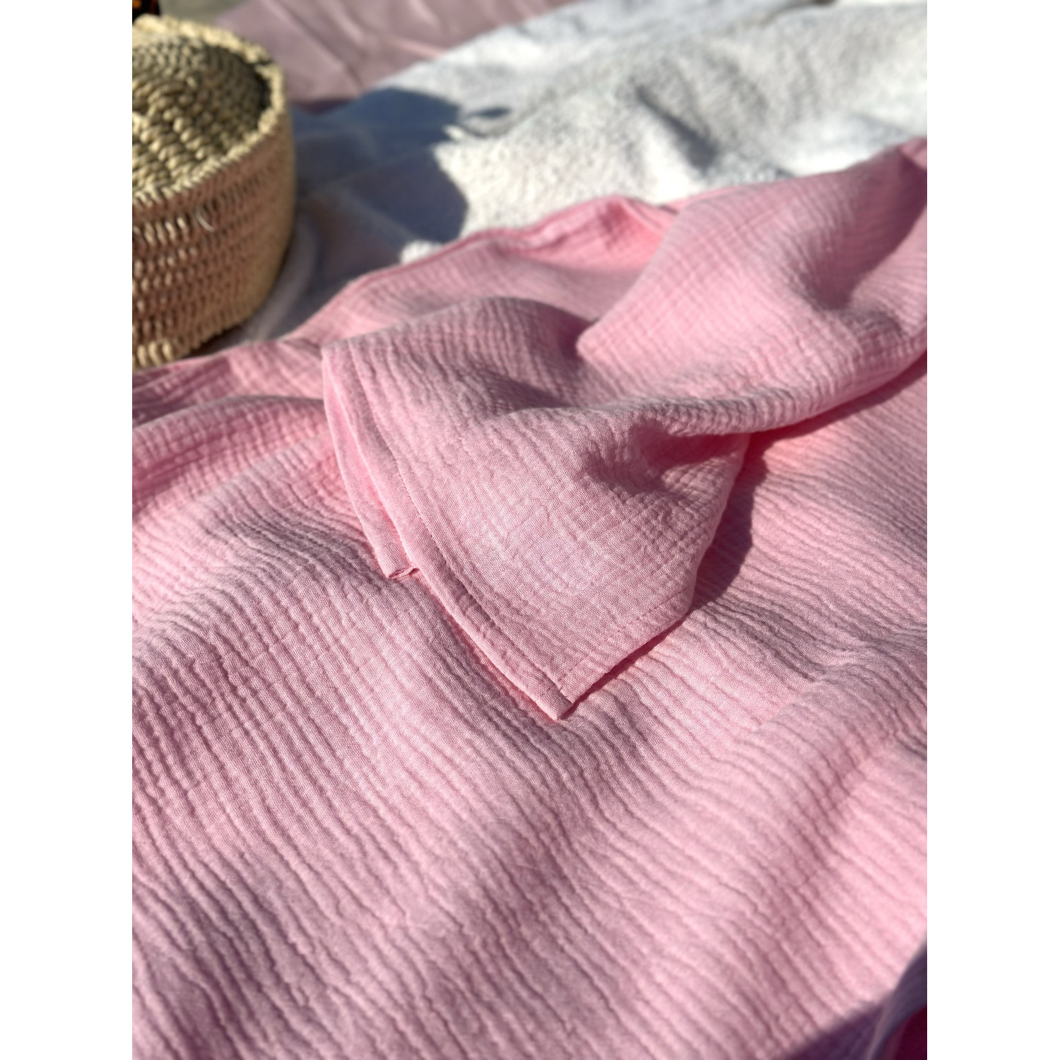 Туніка пляжна L-XL  Літня з Бавовни Ніжно-Рожева Aria COSY 5