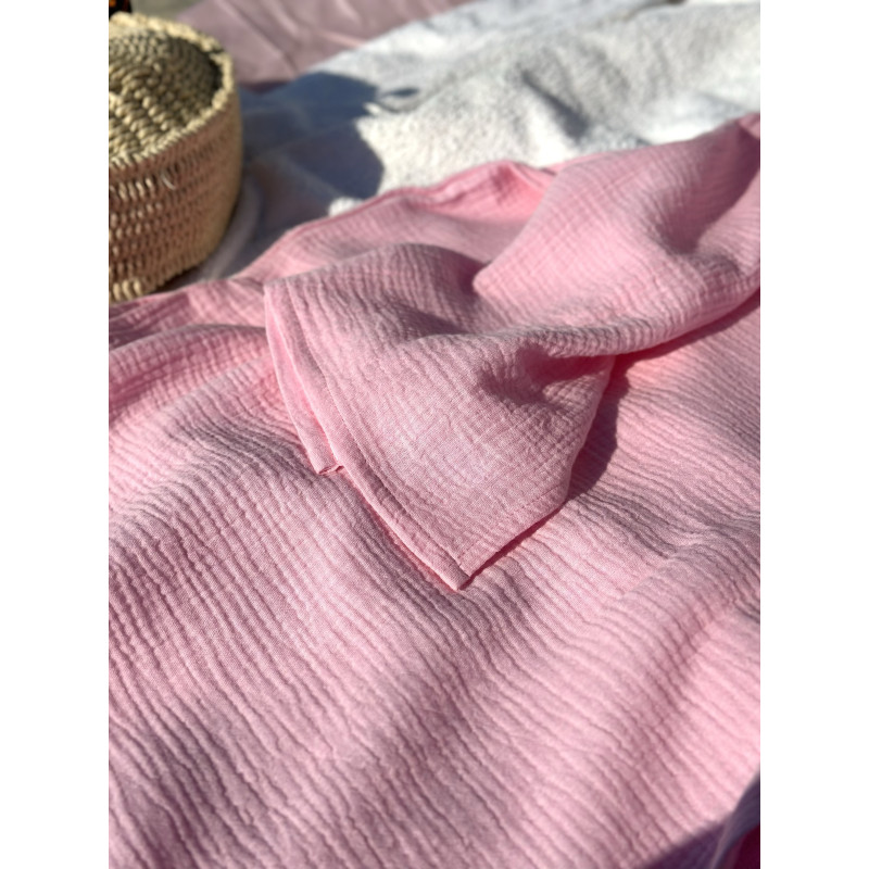Туніка пляжна L-XL  Літня з Бавовни Ніжно-Рожева Aria COSY 5