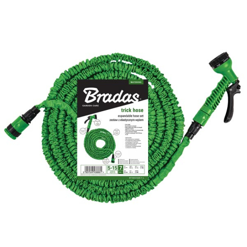 Шланг для поливу зелений TRICK HOSE 7-22м комплект WTH0722GR-T-L