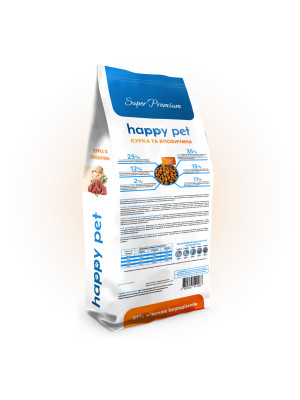 Сухой корм 1 кг для собак Больших пород с Курицей и Говядиной Happy Pet - 3