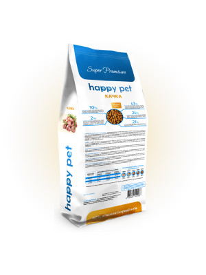 Сухий корм 1 кг для собак Мініатюрних та Малих порід з Качкою Happy Pet - 3