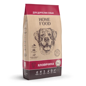 Сухий корм для активних дорослих собак великих порід Яловичина For Active Dogs HOME FOOD 10 кг