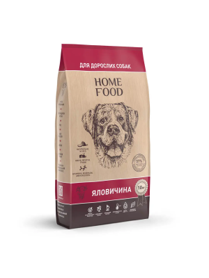 Сухий корм для активних дорослих собак великих порід Яловичина For Active Dogs HOME FOOD 10 кг