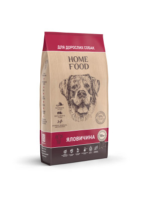 Сухий корм для активних дорослих собак середніх порід Яловичина For Active Dogs HOME FOOD - 2