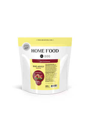 Сухий корм для активних дорослих собак середніх порід Яловичина For Active Dogs HOME FOOD
