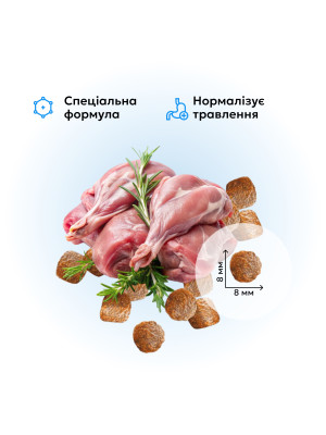Сухий корм 1 кг для Стерилізованих котів з Кроликом Happy Pet - 2