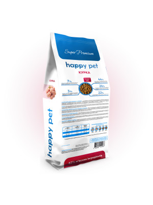 Сухий корм 1 кг для Кошенят з Куркою від 1-12 місяців Happy Pet - 2