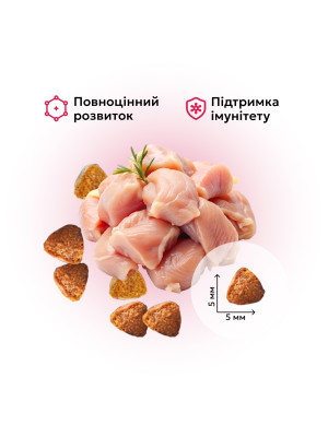 Сухий корм 1 кг для Кошенят з Куркою від 1-12 місяців Happy Pet - 3