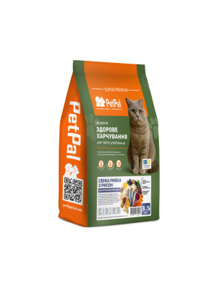 Сухий корм 3.5 кг для Стерилізованих котів Свіжа Рибка та Рис PetPal