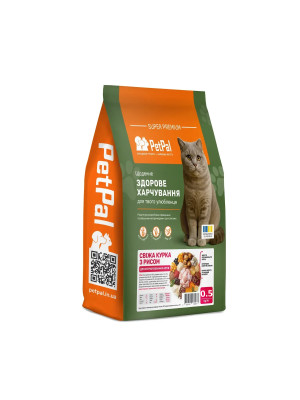 Сухий корм 500 г для Стерилізованих котів з Куркою та Рисом PetPal