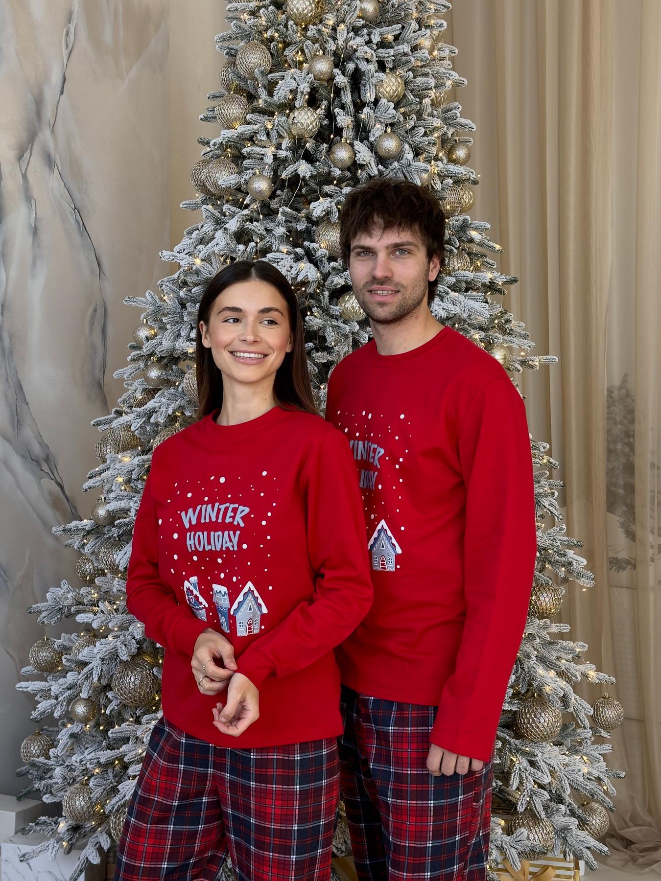 Пижама женская XL Новогодняя теплая Хлопковая с Начесом Winter Holiday COSY - фото 7
