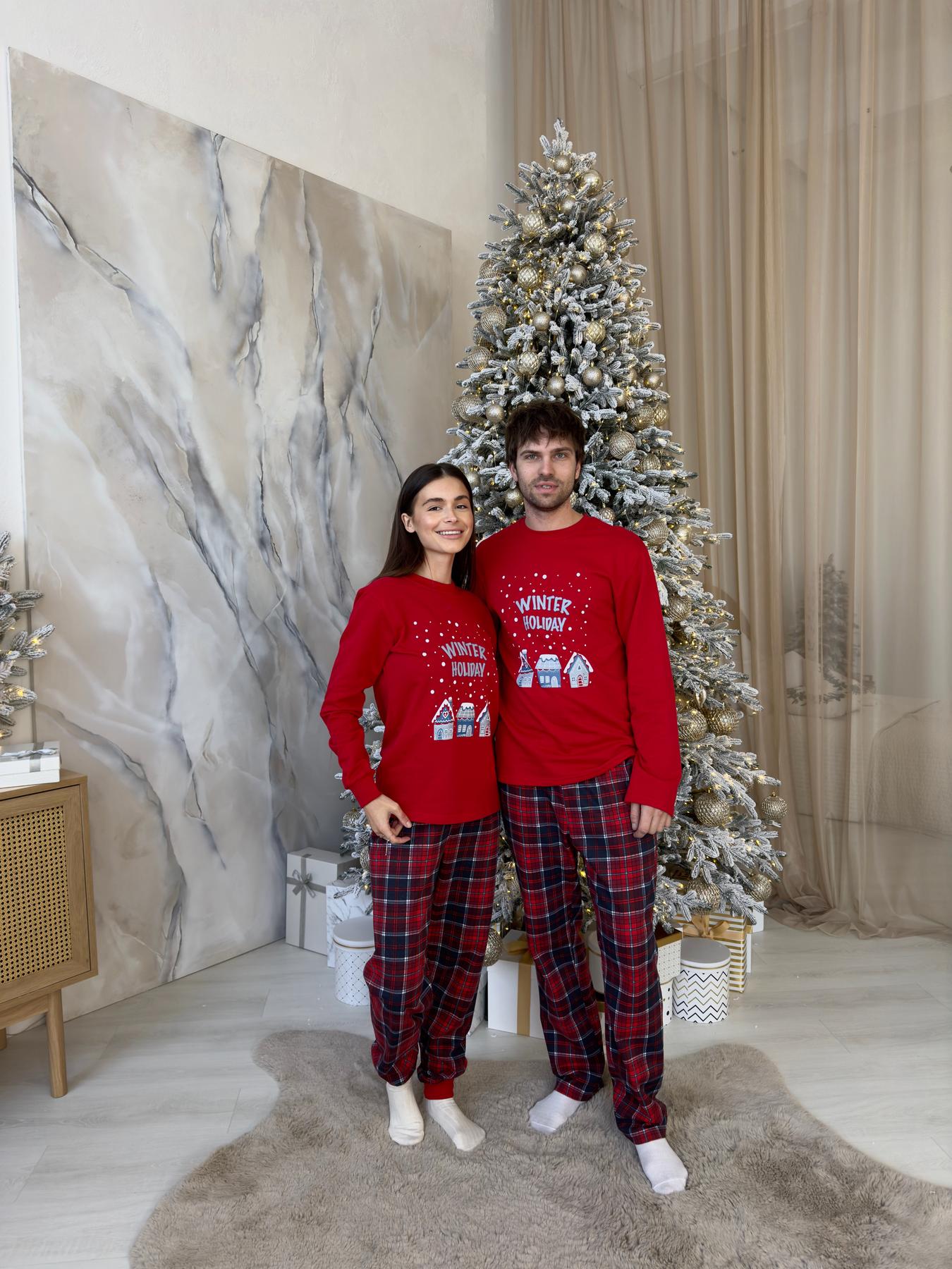 Пижама женская XL Новогодняя теплая Хлопковая с Начесом Winter Holiday COSY - фото 6
