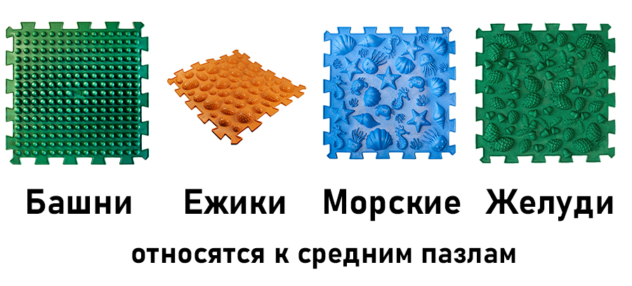 Коврик Массажный 18 Пазлов и 10 Треугольников Ortek-5