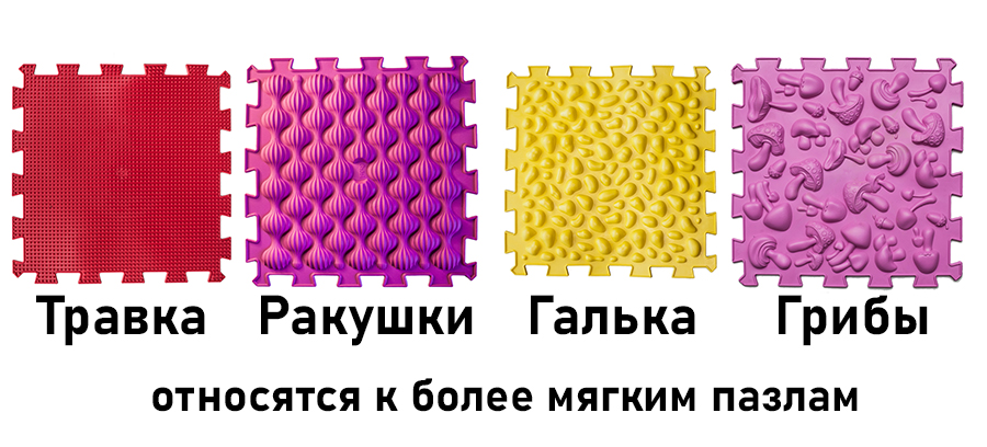 Коврик Массажный 6 Элементов Ортопедический от Плоскостопия Микс Ortek-10
