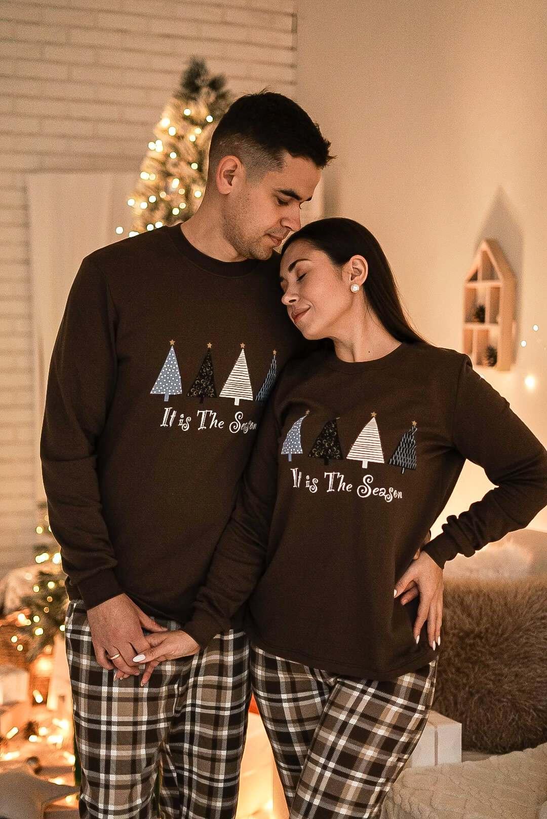 Пижама женская 2XL теплая Коричневая Праздничный Уют COSY - фото 6