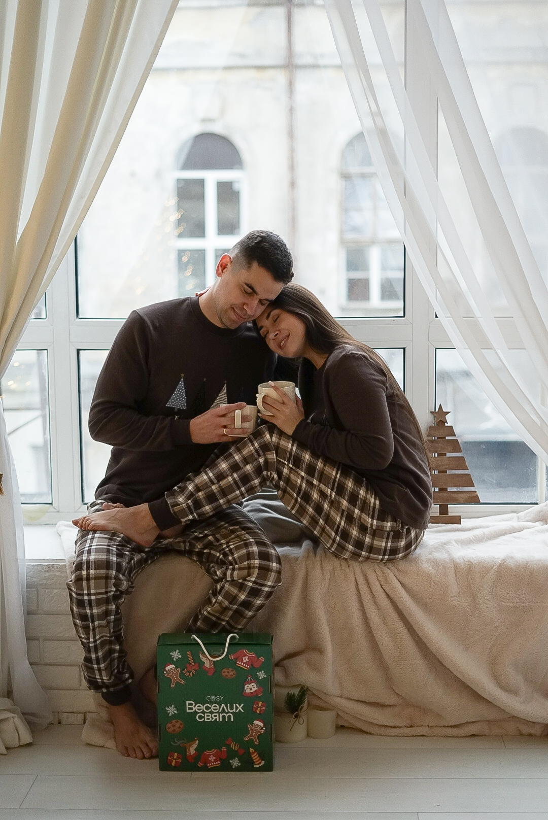 Пижама женская 2XL теплая Коричневая Праздничный Уют COSY - фото 11