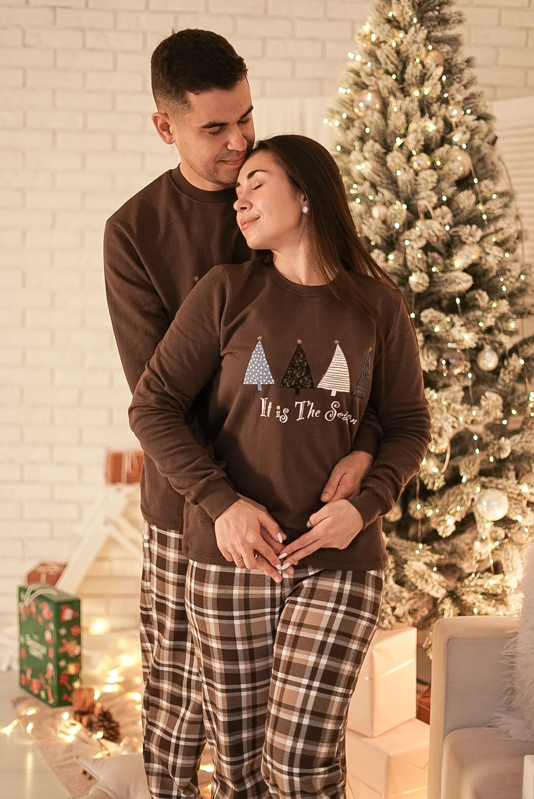 Пижама женская 2XL теплая Коричневая Праздничный Уют COSY - фото 10