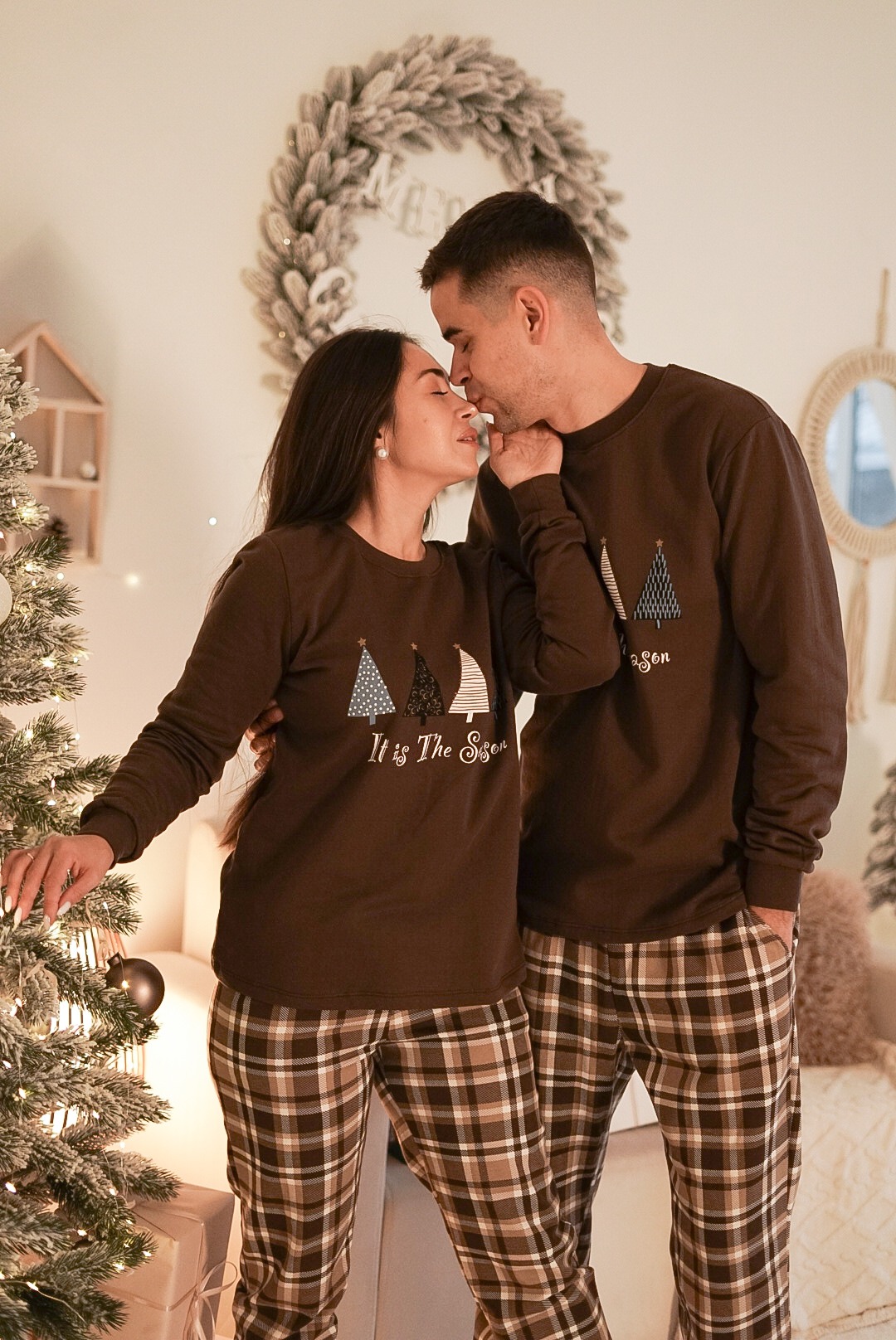 Пижама женская 2XL теплая Коричневая Праздничный Уют COSY - фото 7