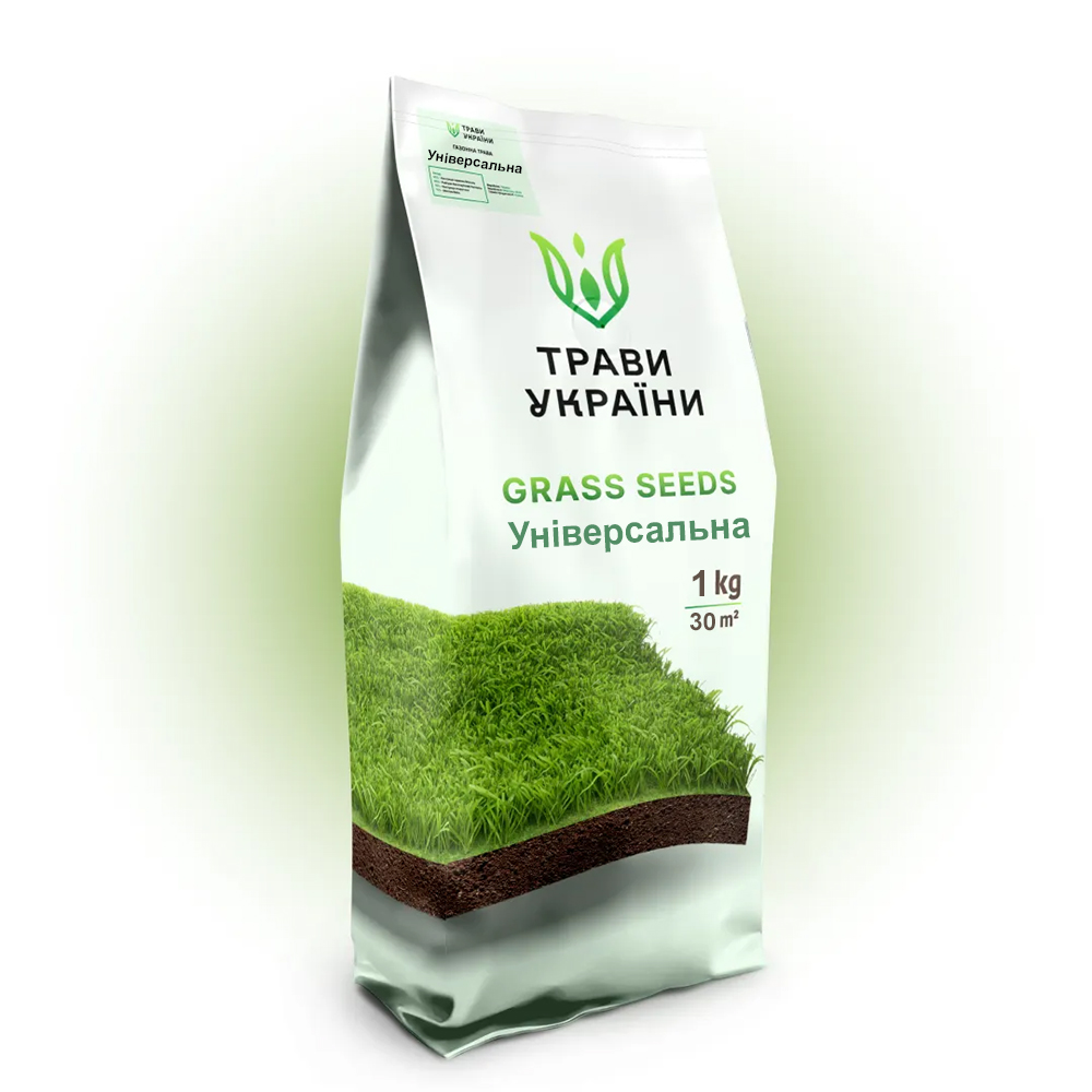 Універсальна 1 кг насіння газонної трави Трави України